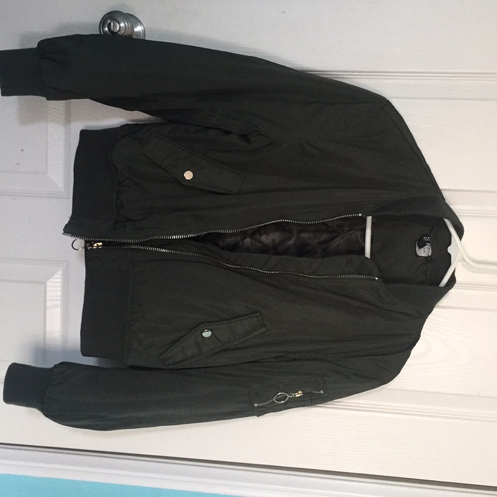 Green Bomber Jacket!!